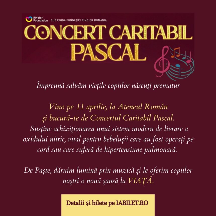 ZECI DE ARTIȘTI DE NOTORIETATE ÎI INVITĂ PE IUBITORII DE CONCERTE SĂ SE ALĂTURE CAMPANIEI PENTRU SALVAREA COPIILOR NĂSCUȚI PREMATUR